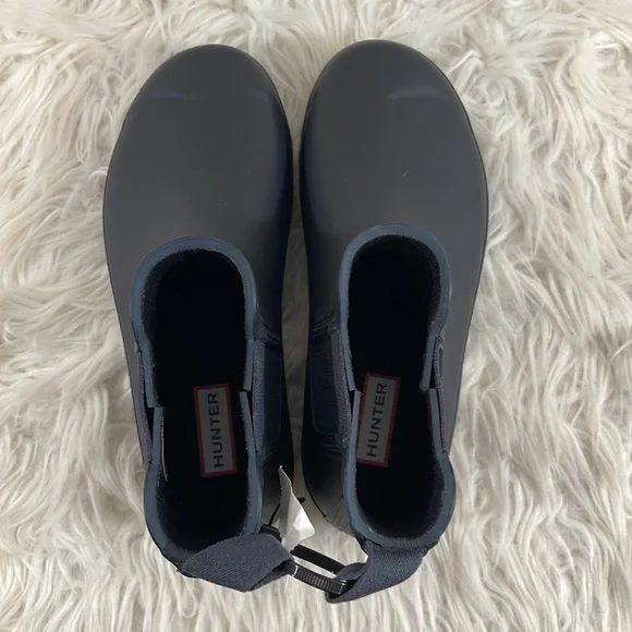 HUNTER Women's Original Chelsea Rain Boots Waterproof Size 7 Dark Blue New - Picture 6 of 12